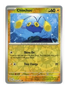 Chinchou 020/091 Paldean Fates Reverse Holo Common