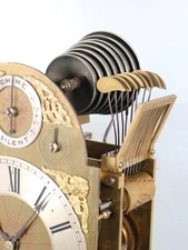 TRIPLE FUSEE 8 BELLS MUSICAL BRACKET CLOCK MOVEMENT 6 pillar, three sub dials