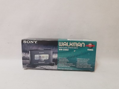  Vintage sony walkman WM-EX652 NEUER RIEMEN. KASSETTENPLAYER.  FUNKTIONIERT 