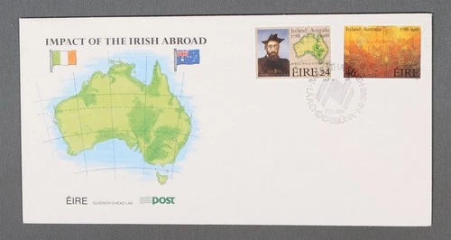 MayfairStamps Ireland FDC 1988 Emigration to Australia Dual First Day Cover aax_