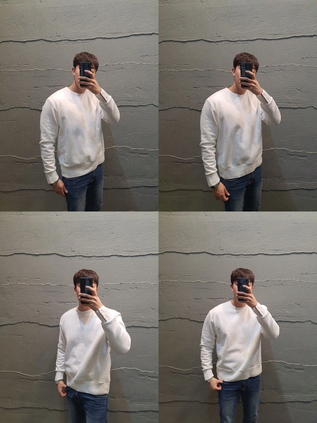 Felpa girocollo Thom Browne bianca 17610372