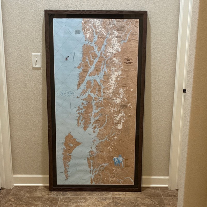 U.S. Coast and Geodetic Survey Framed Maritime Chart United States Navy