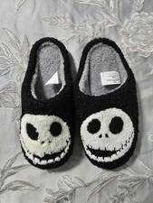 NWT Nightmare Before Christmas Jack Skellington Dosney Plush Slippers Adult