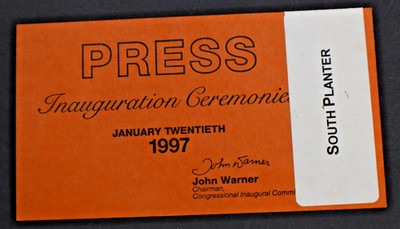 1997 Press Pass Inauguration Ceremonies *BILL CLINTON*