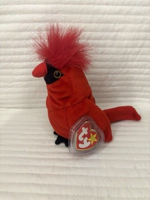 Ty Vintage Beanie Baby Mac The Cardinal Bird with Original Tag 1998 Retired