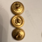 Lot of 8 Gold Tone Metal U.S. Great Seal Eagle Shank Buttons, Round Relief — photo 6