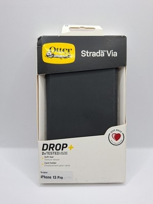 Otterbox Apple iPhone 13 Pro Strada Via Folio Case Wallet Cover Schwarz Impact