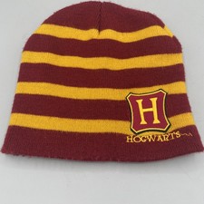 Harry Potter Gryffindor House Crest Striped Beanie Hat Cap Adult/Youth One Size