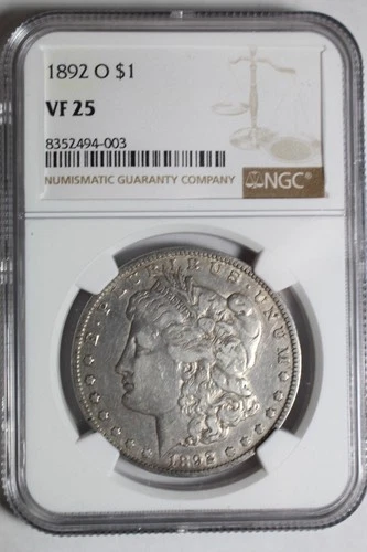 1892 O Morgan Silver Dollar NGC VF25 #003