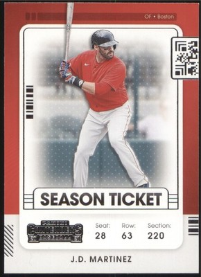 2021 Panini Contenders #40 J.D. Martinez Boston Red Sox