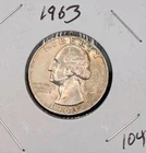 1963-P Philadelphia Mint Silver Washington Quarter Coin 90% Silver