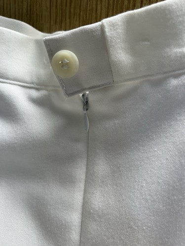 Preston & York Women’s Long White Skirt Lined Vent Invisible Bk Zipper Size 16+ - Picture 9 of 9