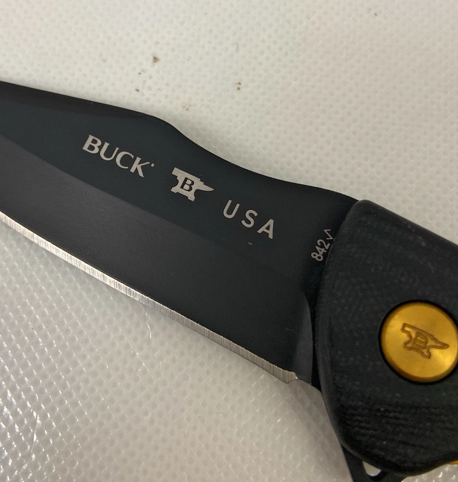 🌟Buck USA 842 Sprint Ops Pro BOS S45VN Pocket Knife, Black G-10, Rare, MINT! - Image 3 of 4