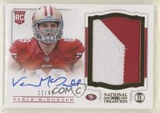 2013 Panini National Treasures Century Gold 11/49 Vance McDonald #239 Auto 7w7