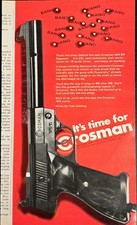 Anuncio impreso pistola BB 1973 vintage modelo Crosman 454 repetidor de CO2 original arte Y2K