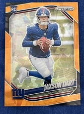 2025 Prizm Football JAXSON DART RC Orange Cracked Ice 332 NEW 🔥