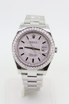 Rolex Datejust 116300 Stainless Steel 4.00ctw Diamond Dial Men's Wristwatch