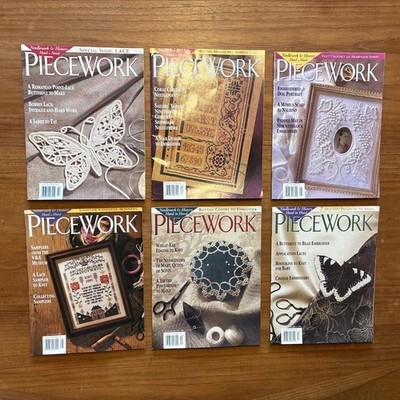 ENTIRE 2001 ~ PIECEWORK Magazine ~ 6 Issues ~ Needlework Knitting Crochet Lace +