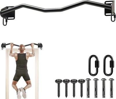 36'' Wall Mount Pull-Up Bar - Durable Steel, Anti-Corrosion - Multifunctional ...