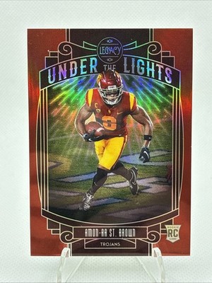2021 Panini Legacy - Under the Lights Amon-Ra St. Brown #UL-AS Ruby /50 (RC) 