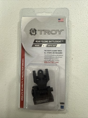 #ad Troy Rear Folding Battle Sight Round Black $79.99