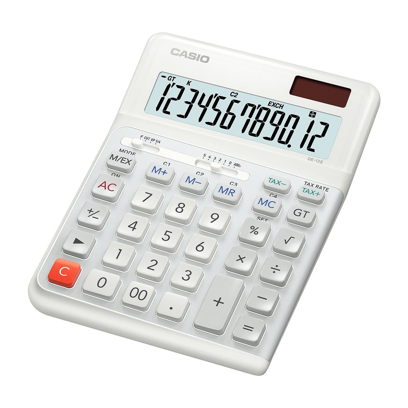 Casio DE-12E-WE Calculator Desktop Basic White