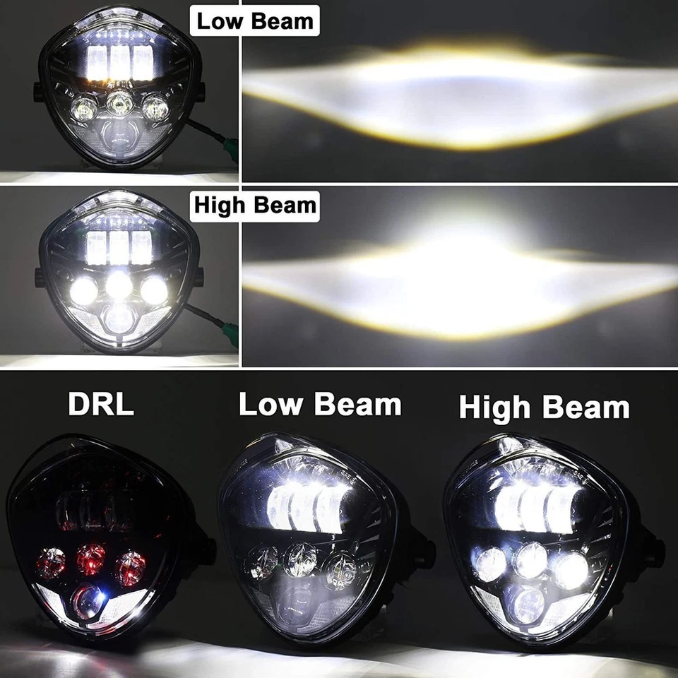 For Yamaha Bolt R-SPEC C-SPEC XVS 950 DRL Lamp 7 inch LED Projector Headlamp Foto 3 de 4