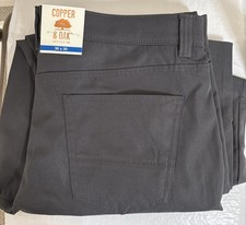 Copper Oak Supply Co. NWT Men's Straight Fit Stretch Tech Pant, 36x30 Gray
