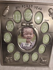 Baby s First Year multi-photo frame by GreenTree Gallery New 11 x9 With 3.5 x5