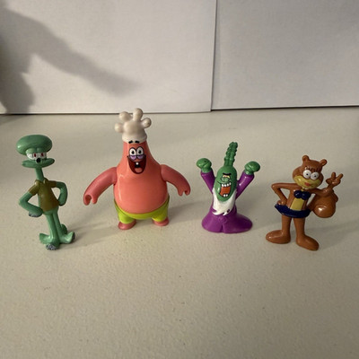Viacom SpongeBob SquarePants 2013 Mini Figure Set Lot of 4 Patrick Squidward