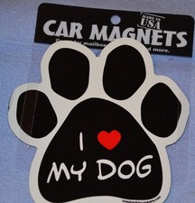 CAR MAGNET "I LOVE MY DOG" FOR DOG LOVERS