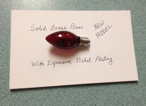 new RED C7 twinkle blinker 130v CHRISTMAS string LIGHT bulb 7w EXTRASshipFor 7¢* - Picture 4 of 4
