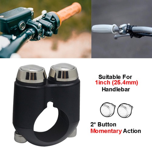 Motorcycle 1'' Handlebar Horn Turn Signal Light Hand Control Switch 2 Button