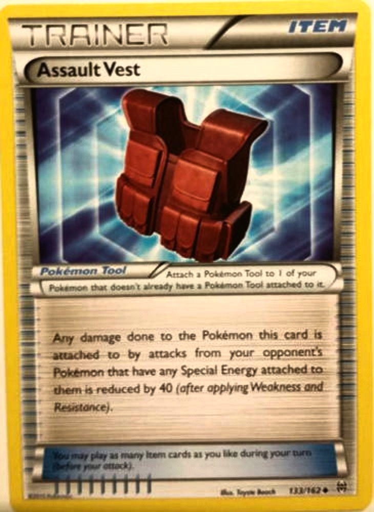 assault vest pokemon card Assault Vest 133/162 X 3 XY BreakThrough MINT Uncommon Pokemon TRAINER