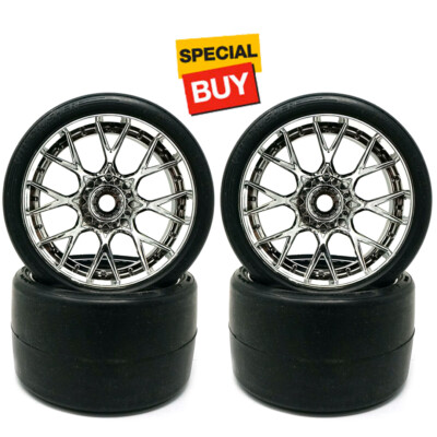 Sweep Racing SRC Monster Truck VHT Crusher Belted Tire Silver Wheel (4Pcs) Set