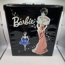 Vintage 1962 Ponytail By Mattel Barbie Black Vinyl Doll Case AS IS