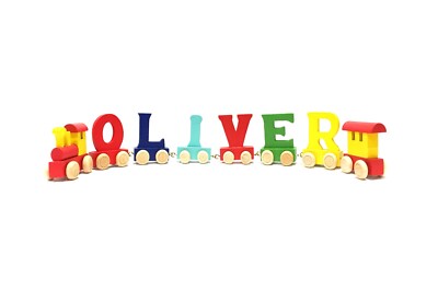 Alphabet Holz bunt Name Zug Buchstaben für personalisierte Kinder Geschenke