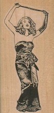 Dancer/Stripper 1 3/4 x 3 1/2" Rubber Stamp, Dancer Stamp, Dancing