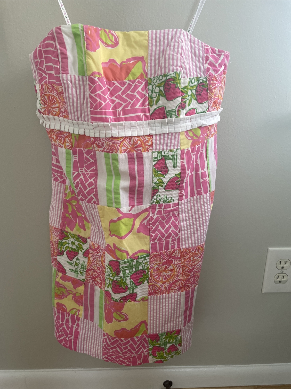 Lilly Pulitzer $228 Patchwork Strapless Dress Sz … - image 1
