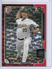 2015 Bowman Prospects SETH STREICH 1st RED ICE ROOKIE #4/5 OAKLAND A'S BP96!
