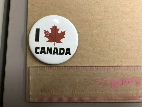 I Love Canada Pin with Maple Leaf safety pin back eBay