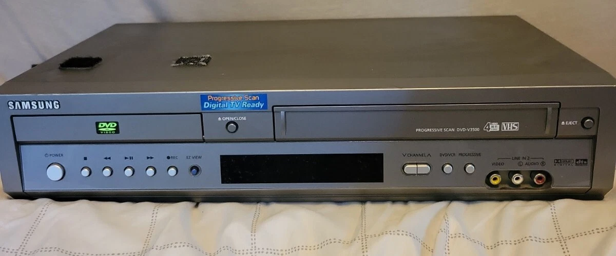 Samsung DVDV3500 Gray HiFi Stereo DVD VHS Analog Audio Dual Deck Combo