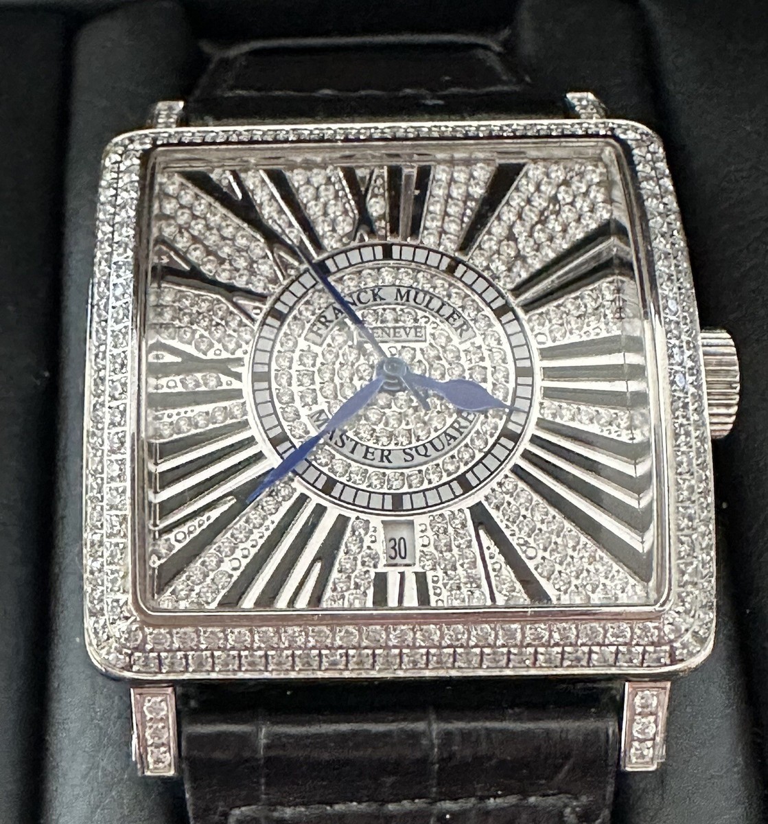 Franck Muller Men's Master Square Diamond Gold Watch 6000 H SC DT