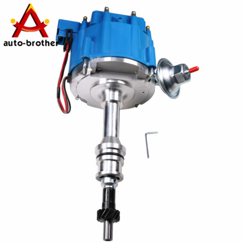 For SBF Small Block Ford 351W Windsor HEI Distributor Blue W/ 65K Coil One Wire - Foto 2 di 12