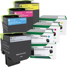 Lexmark CS517 71B1HK0-71B10 Color Toners Cartridge Set