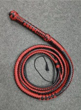 10 Foot 12 pliat Geniun Leather Red and Black...