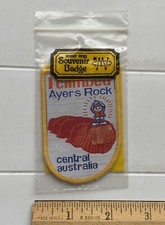 NIP I Climbed Ayers Rock Uluru Red Monolith Australia Souvenir Woven Patch Badge