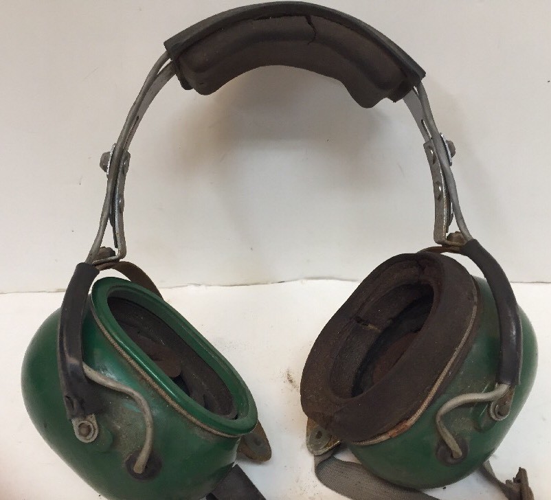 Vintage David Clark Straightaway Headset & Mouthpiece 3728 For Parts