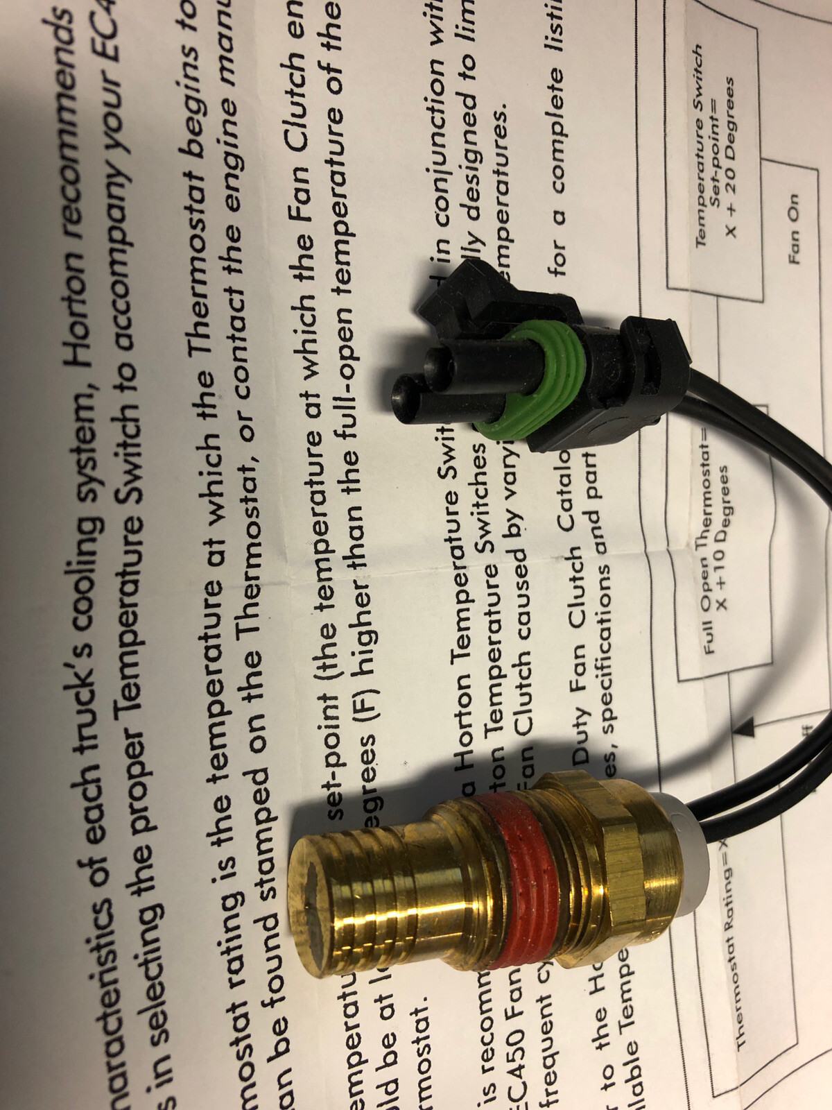 Horton 993673 Fan Clutch Switch Navistar And Freightliner Falak
