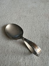 Vtg. 1930's "Oneida, Ltd. 1881 Rogers" Silver Plate Curled Baby Spoon-w/Crests